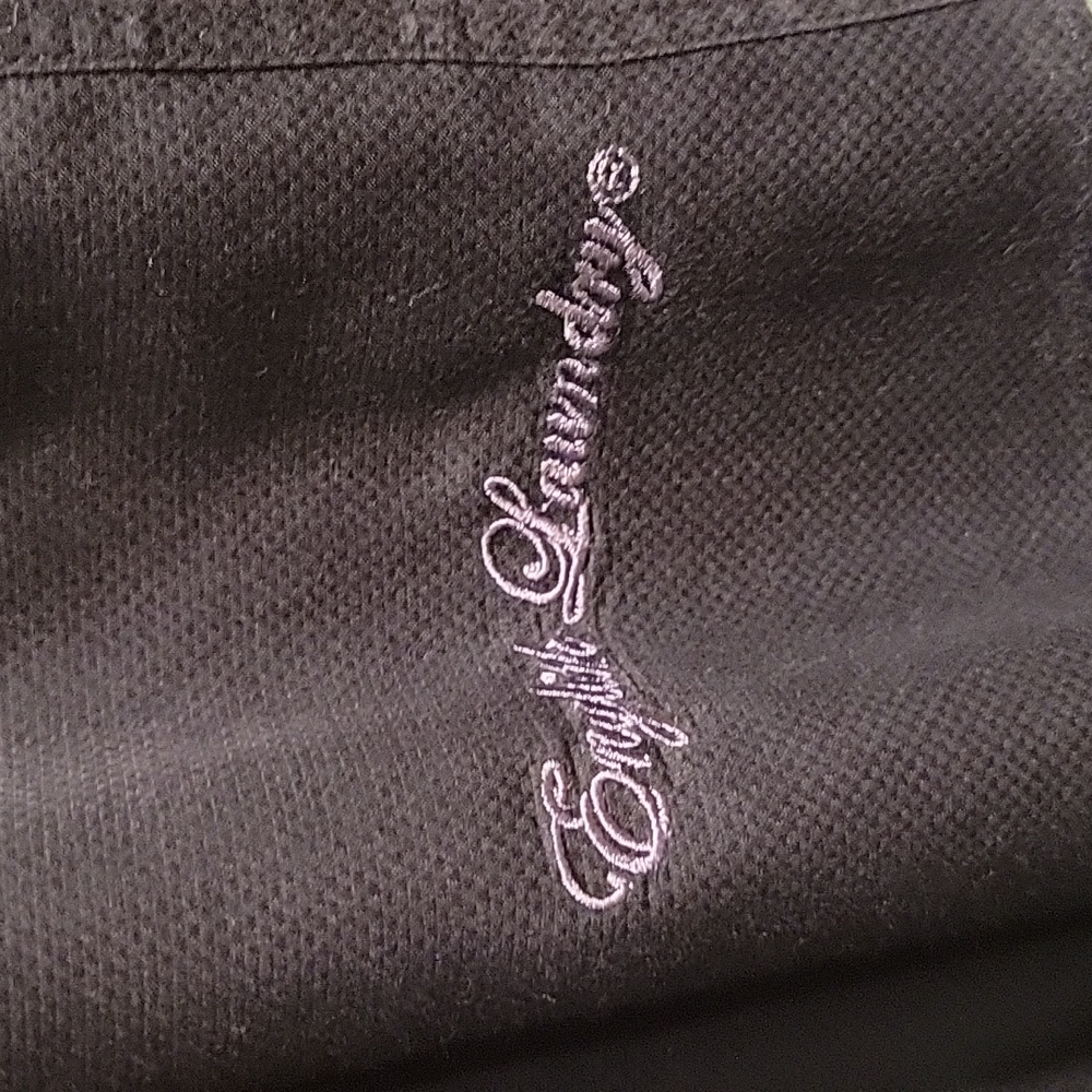 English Laundry Black textured long sleeve button down 17 neck 34/35 - Picture 7 of 11